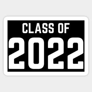 Class Of 2022. Simple Typography White Graduation 2022 Design. Sticker
